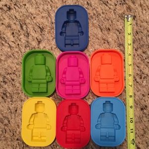 Lego Style Mini Figure Silicone Molds (Set of 7)